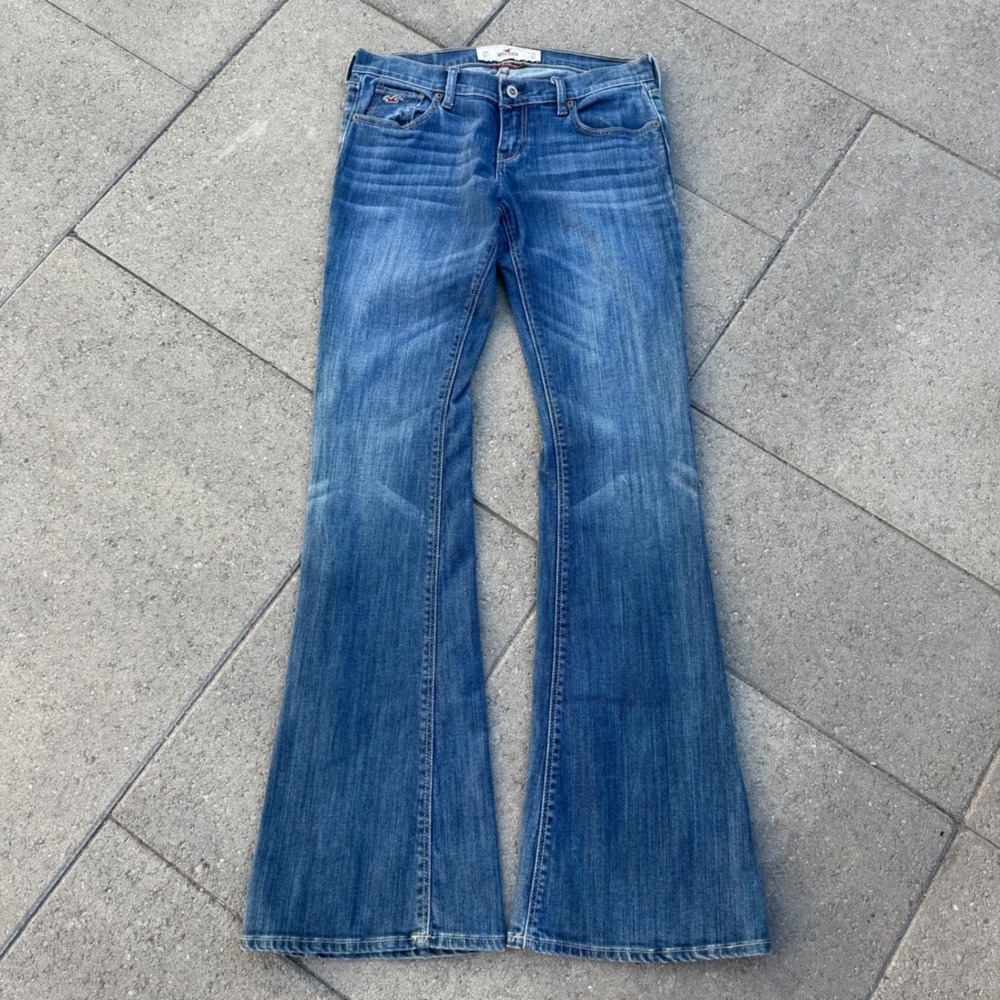 Hollister SoCal Stretch Low Rise Flare Jeans Medium Wash 1R W25 L33